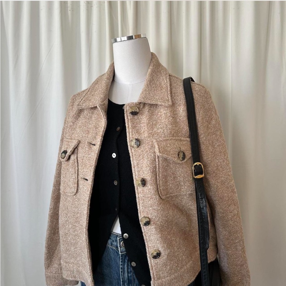 Cynthia Rowley brown Shacket wool blend size small. - Picture 4 of 8